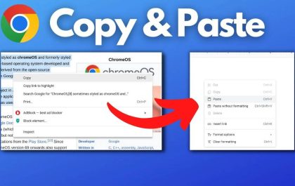 how to copy and paste on chromebook